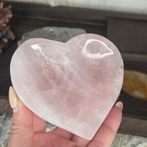 Rose Quartz Heart Bowl B